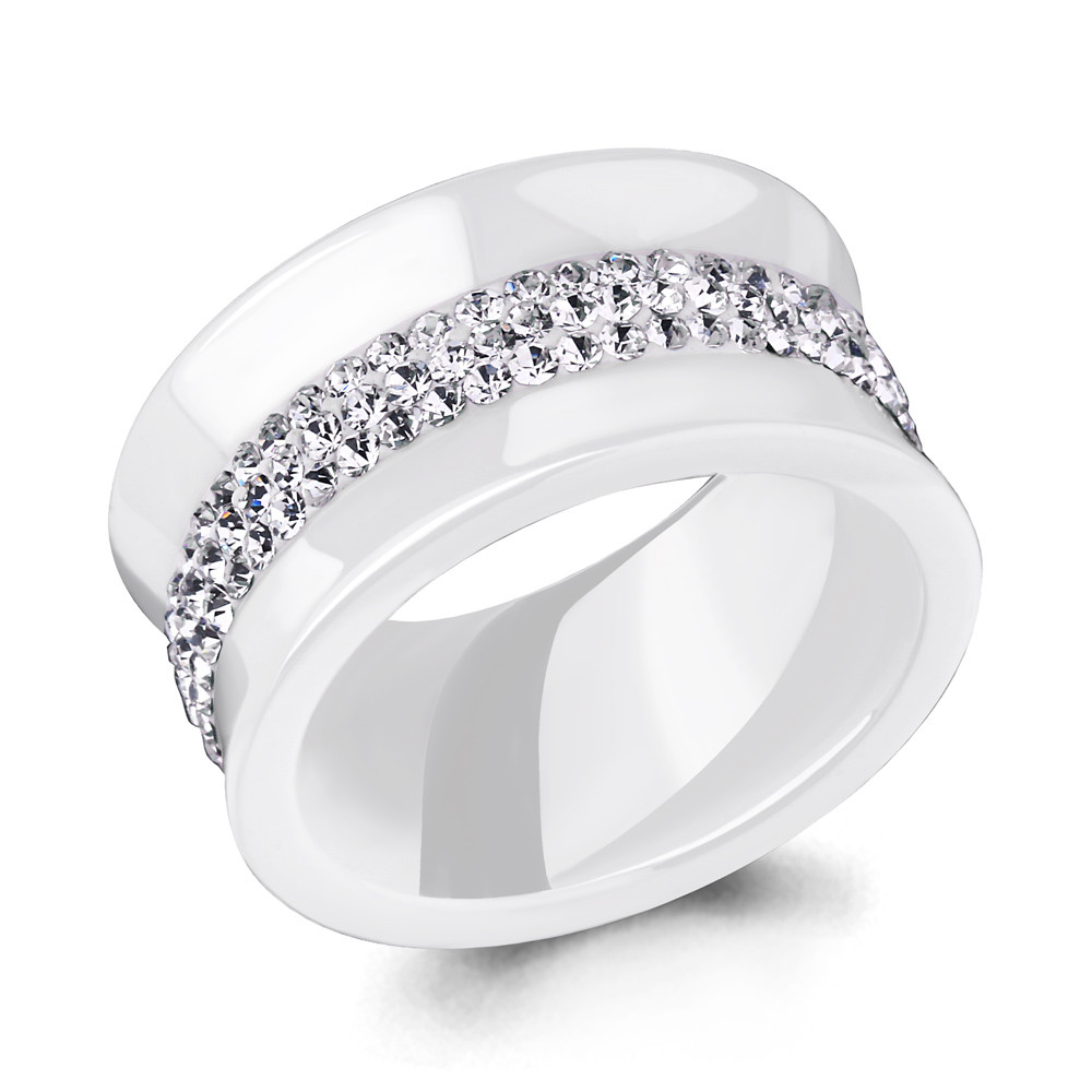 Кольцо Aquamarine 66601.6 серебро с позолотой