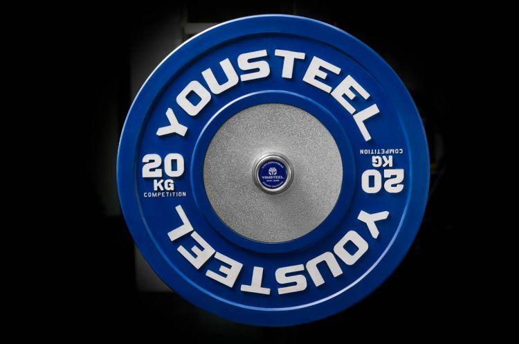 Диски соревновательные YouSteel цветные 10 - 25 кг (20 кг синий)