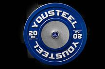 Диски соревновательные YouSteel цветные 10 - 25 кг (20 кг синий)