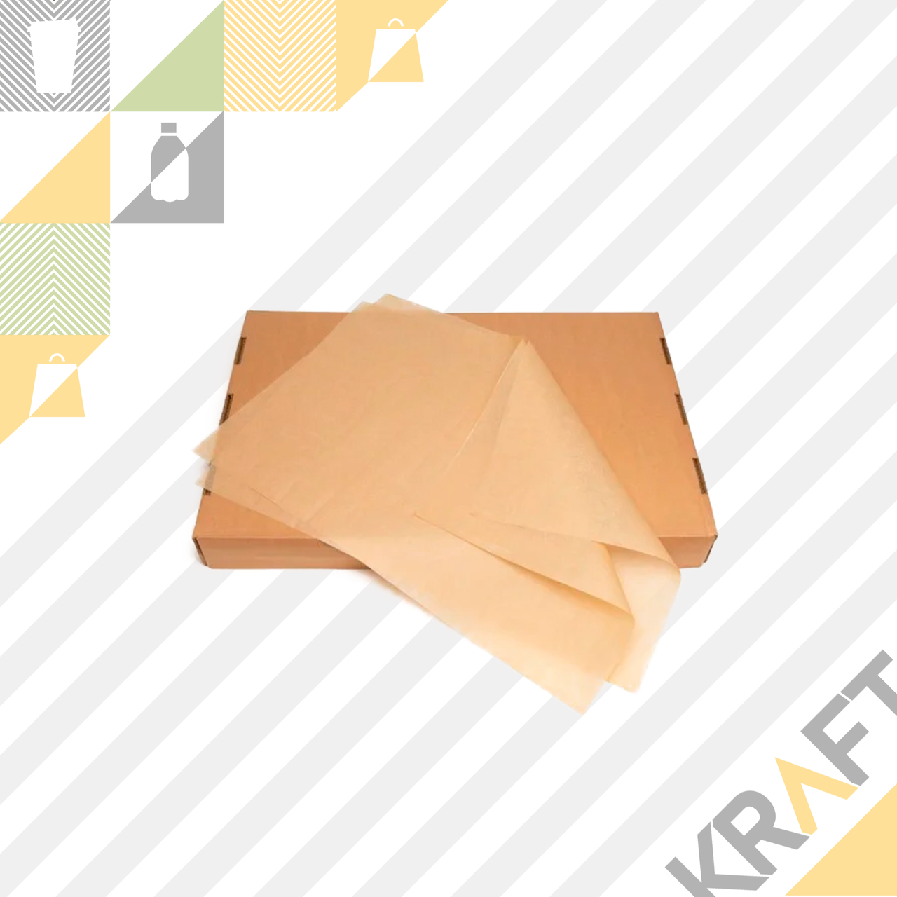 Подпергамент - бумага пергаментная в листах 10кг (800 листов/упаковка) 400*600мм