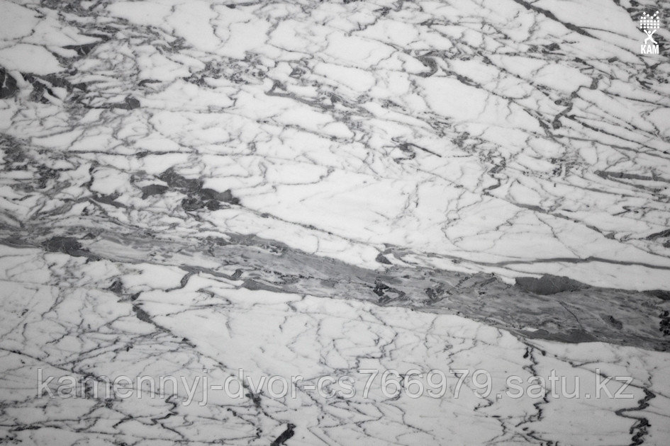 Мрамор Слэб белый с серыми прожилками 2300*1700*20 мм. - фото 1 - id-p103089404