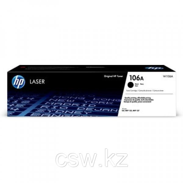 Картридж HP 106A, черный, оригинальный лазерный, 1000 страниц (W1106A) - фото 1 - id-p103093568
