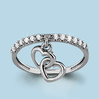 Серебряное кольцо Фианит Aquamarine 63639А.6 позолота