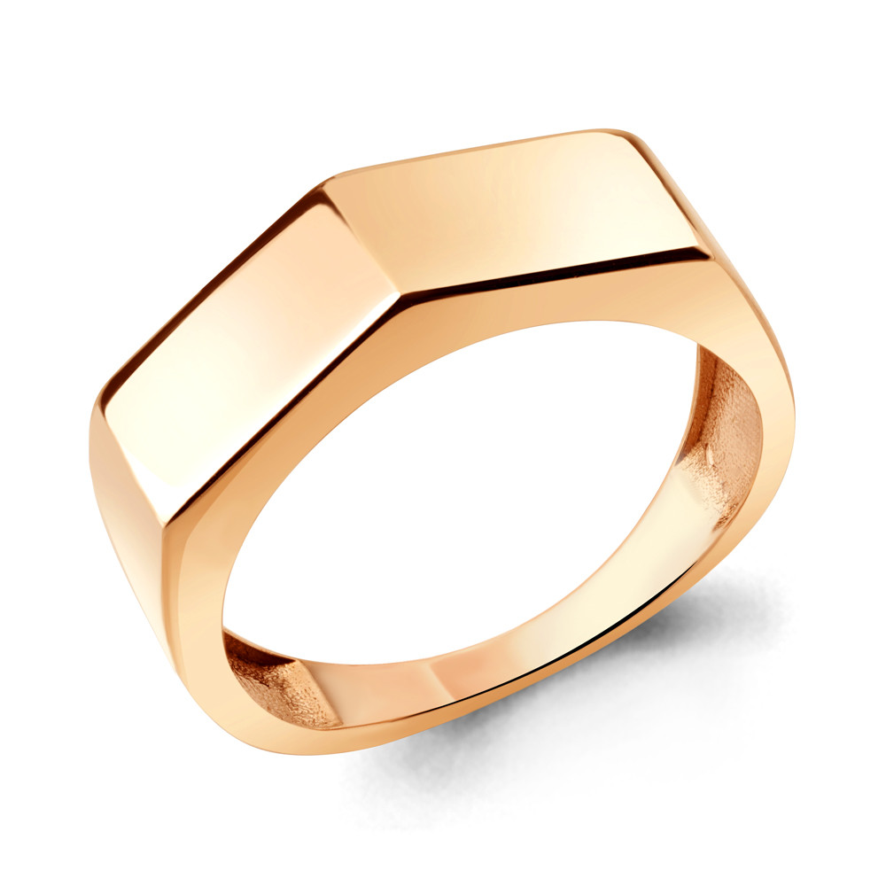 Серебряное кольцо Aquamarine 54872.6 позолота