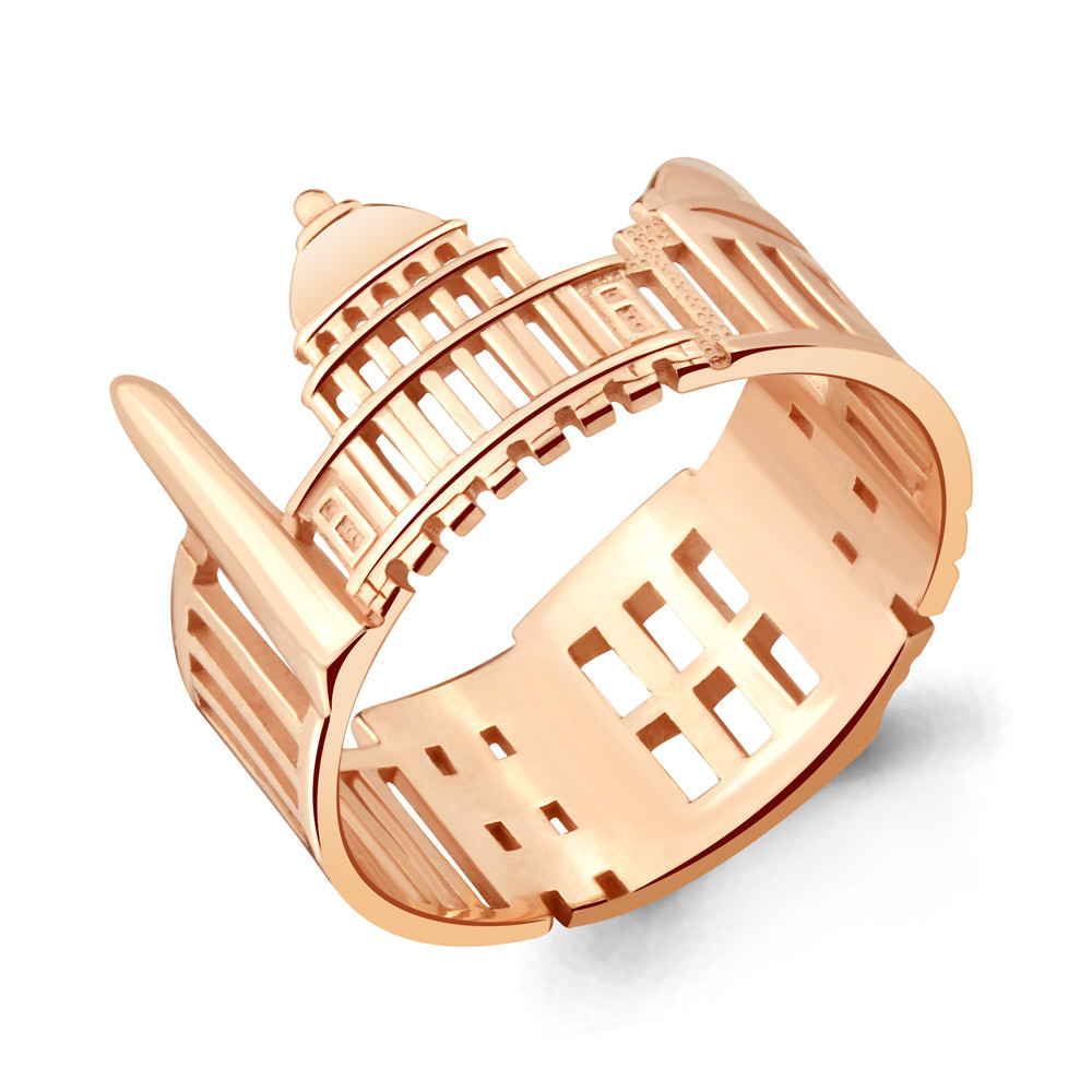 Серебряное кольцо Aquamarine 54794.6 позолота