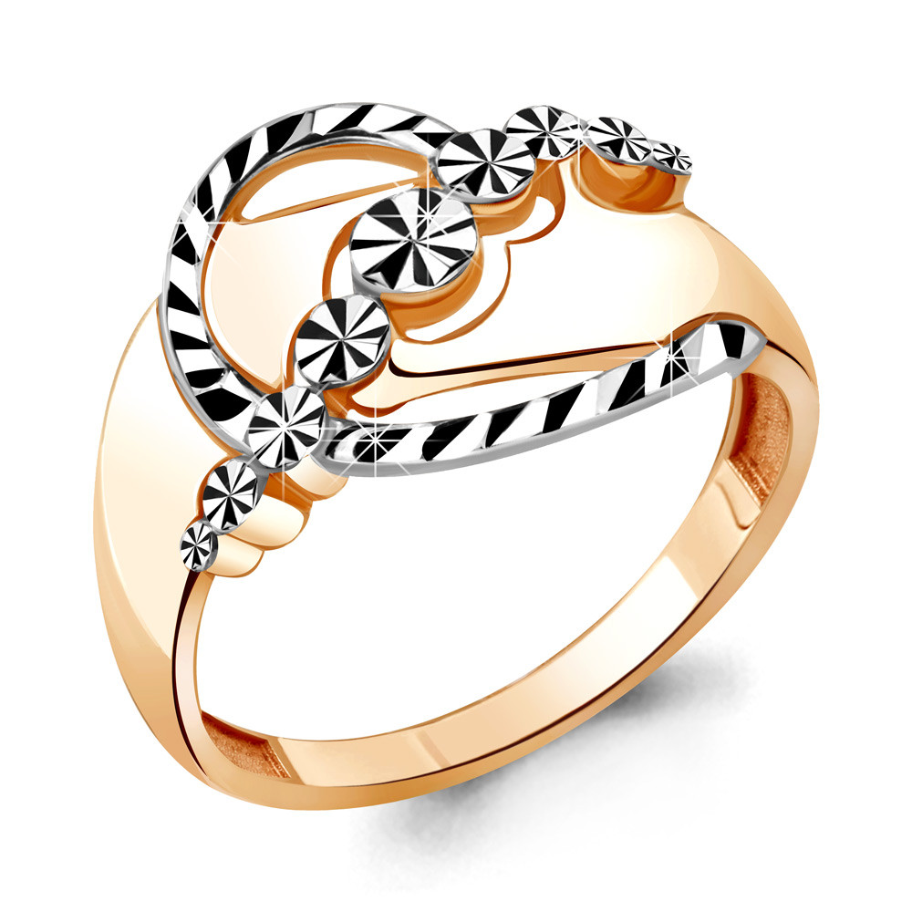 Серебряное кольцо Aquamarine 54760.6 позолота
