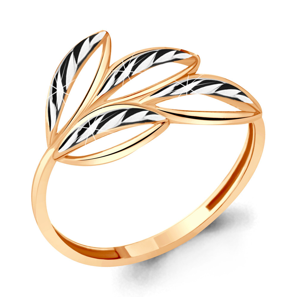 Серебряное кольцо Aquamarine 50872.6 позолота