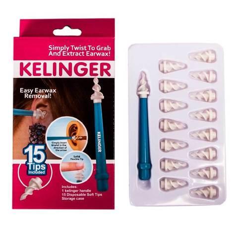 Ухочистка - прибор для чистки ушной раковины KELINGER с комплектом из 16 насадок - фото 1 - id-p103102883