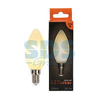 Лампа филаментная Свеча CN35 9,5Вт 915Лм 2700K E14 матовая колба REXANT