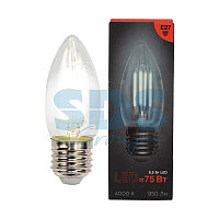Лампа филаментная Свеча CN35 9,5Вт 950Лм 4000K E27 прозрачная колба REXANT