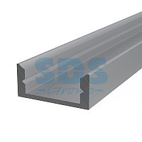 Профиль алюминиевый накладной 16х7 мм 2 м (заказывать отдельно рассеиватель 146-250, заглушки 146-200-1 и