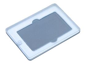 Пластиковая упаковка CARD-BOX, прозрачная, белого цвета.