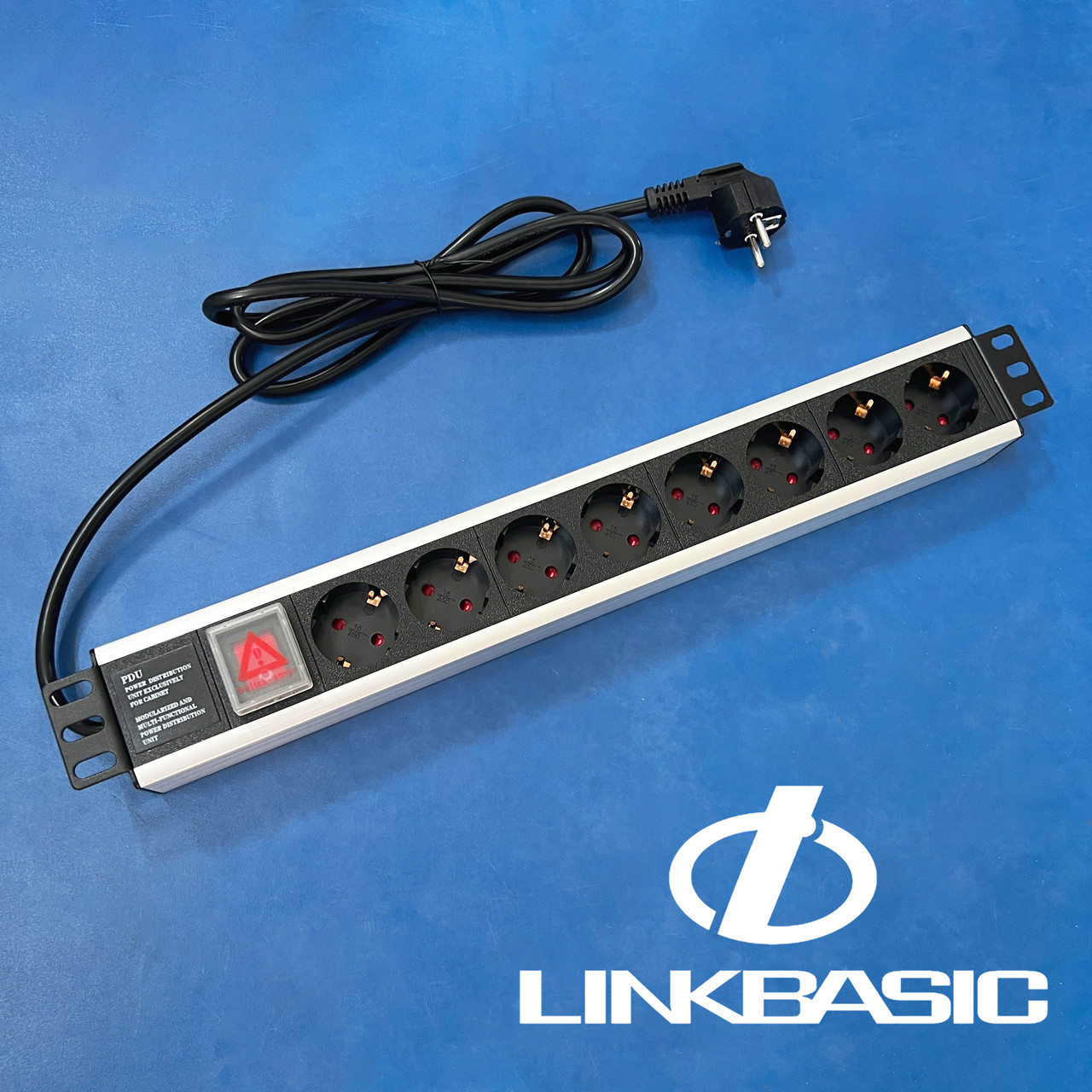 LinkBasik Панель питания 19"на 8 розеток, 2х метровый кабель - фото 5 - id-p103107687