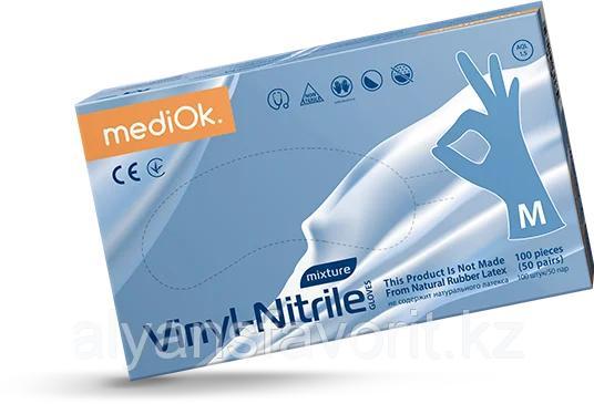 Перчатки MediOK нитровиниловые S,M,L M - фото 1 - id-p102541067