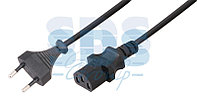 Шнур сетевой, вилка - евроразъем С13, кабель 2x0,75 мм², длина 1,8 метра (PE пакет) REXANT