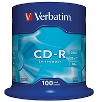 Verbatim Диск CD-R 700Mb 52x Cake Box (100шт)  (43411)
