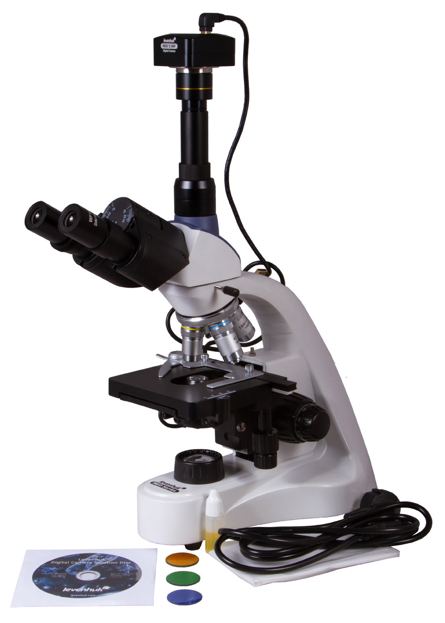 Микроскоп цифровой Levenhuk MED D10T, тринокулярный - фото 2 - id-p103117634