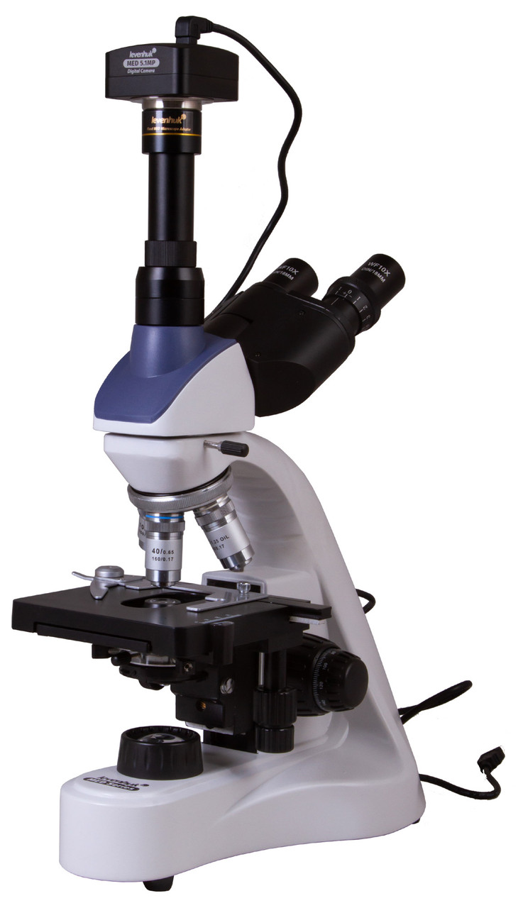 Микроскоп цифровой Levenhuk MED D10T, тринокулярный - фото 3 - id-p103117634