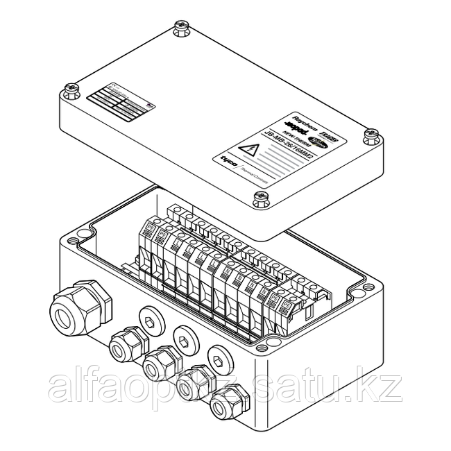 Проходная коробка (7xM25 + 1xM32) JB-MB-26/16MM2 (EE x e)