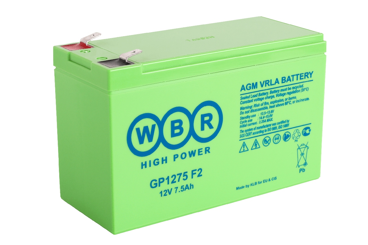 Аккумулятор WBR GP1275 (12V 7.5Ah) - фото 1 - id-p103118649