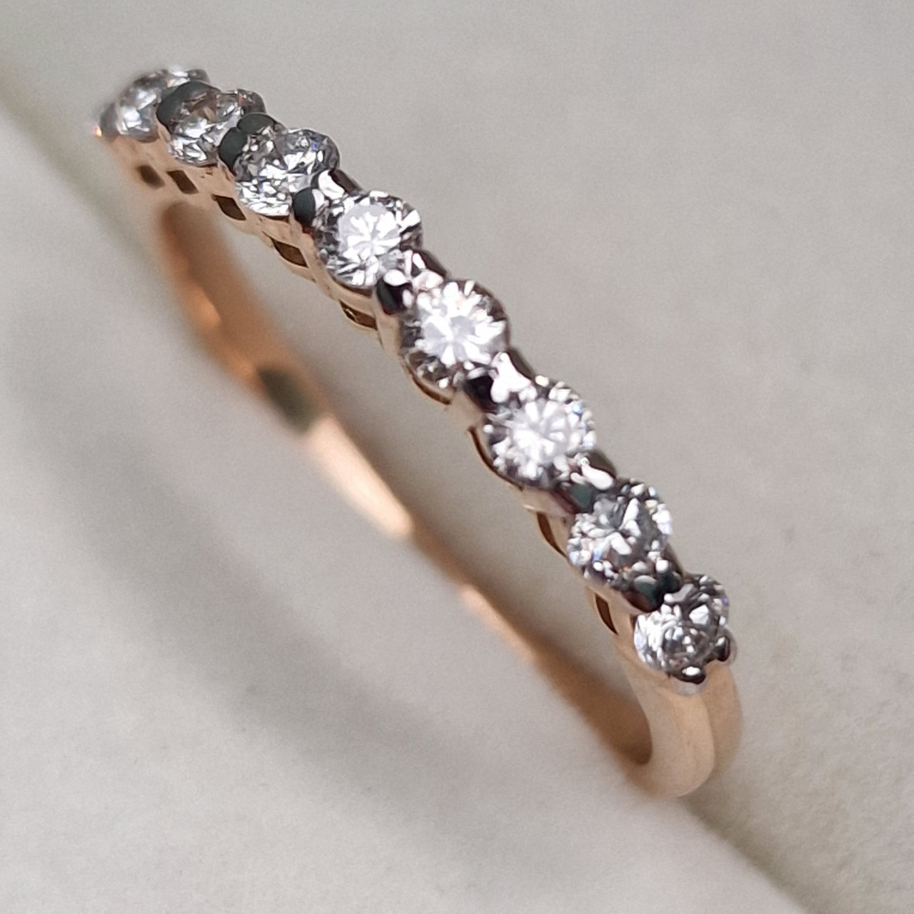 Золотое кольцо с бриллиантами 0.377Сt VS2/H, EX - Cut