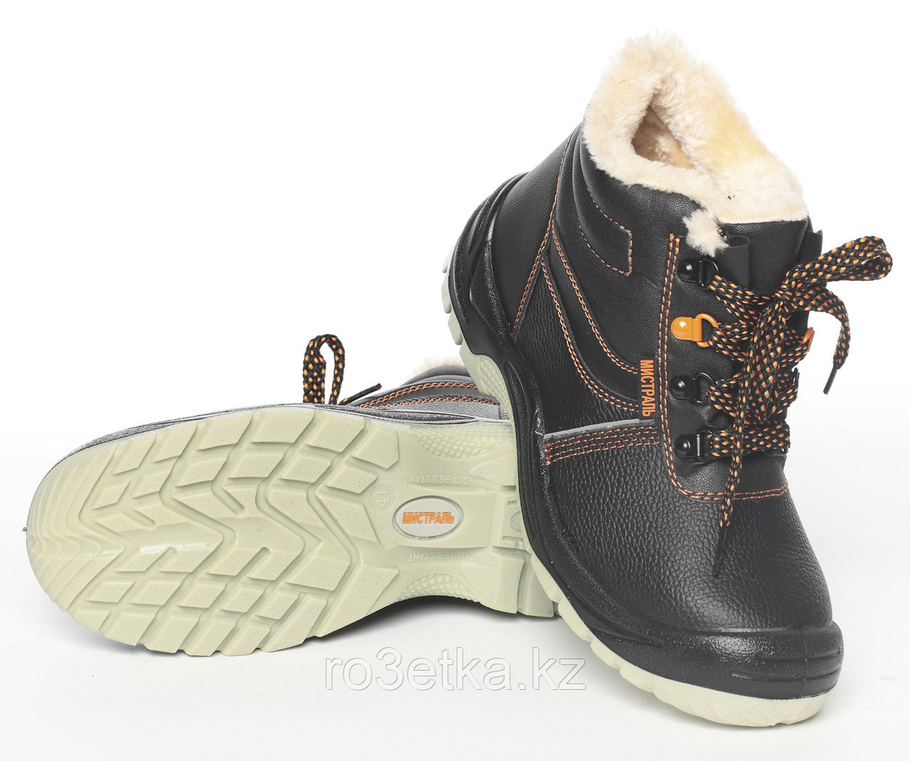 Зимние ботинки «МИСТРАЛЬ» с металлическим подноском и стелькой, подошвой ПУ-ТПУ