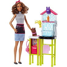 Barbie "Профессии" Игровой набор "Кукла Барби - Грумер", Кем быть?