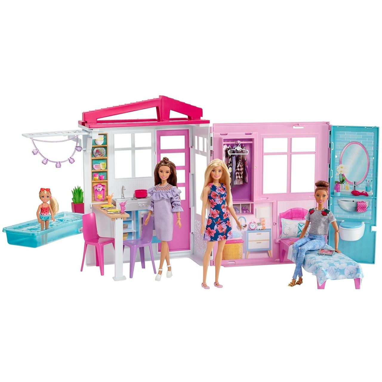 Barbie Игровой набор Раскладной Дом Барби с мебелью и аксессуарами, FXG55 - фото 2 - id-p75838486