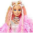 Barbie Экстра Модная Кукла в розовой куртке №3, Барби, фото 4