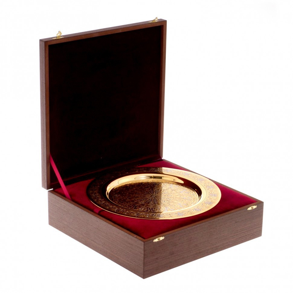 Набор рюмок для ликёра 6 шт на круглом подносе в подарочной коробке Златоуст - фото 4 - id-p94285029