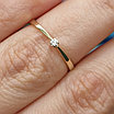 Золотое кольцо с бриллиантами 0.03Сt VS1/G, VG - Cut, фото 2