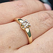 Золотое кольцо с бриллиантами 0.27Сt SI1/N, VG - Cut, фото 3