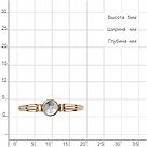 Серебряное кольцо  Бриллиант Aquamarine 060164.6 позолота, фото 2