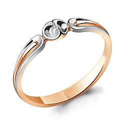 Серебряное кольцо  Бриллиант Aquamarine 060112.6 позолота
