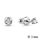 Серьги из серебра с фианитом swarovski Aquamarine 42088.5, фото 4