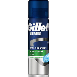 Гель для бритья успокаивающий Gillette Series Sensitive для чувствительной кожи с алоэ, 200мл