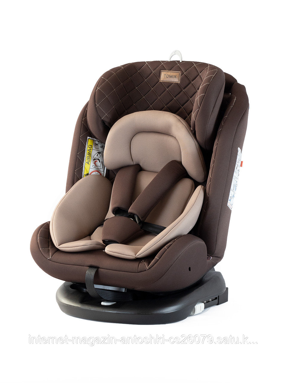 Детское автомобильное кресло Tomix "Major ISOFIX", (коричневый), (0+1/2/3, 0-36 кг), система плавного вращения