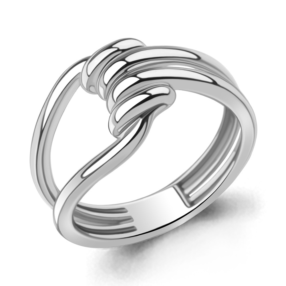 Серебряное кольцо Aquamarine 54899.5 покрыто родием