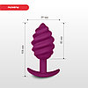 Витая анальная пробка для ношения Gvibe Gplug Twist 2 Raspberry, 10.5х3.9 см, силикон, фото 2