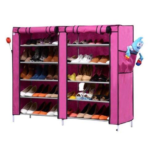 Шкаф для обуви складной тканевый Shoe Rack And Wardrobe (4 яруса - YQF-1145) - фото 5 - id-p71730459