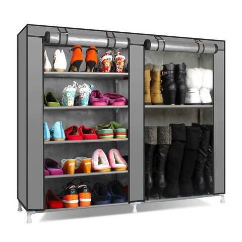Шкаф для обуви складной тканевый Shoe Rack And Wardrobe (4 яруса - YQF-1145) - фото 6 - id-p71730459