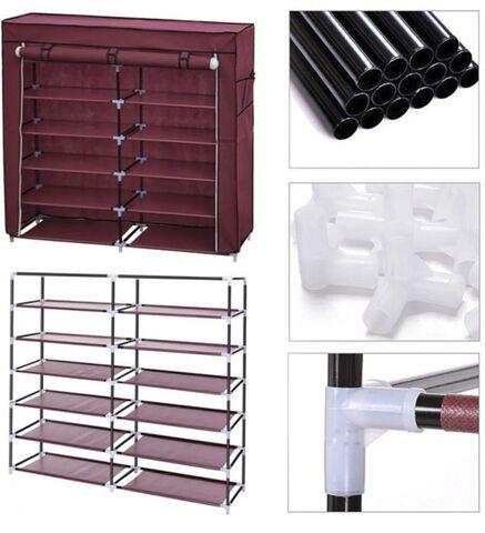 Шкаф для обуви складной тканевый Shoe Rack And Wardrobe (10 ярусов - 6510) - фото 8 - id-p103142797