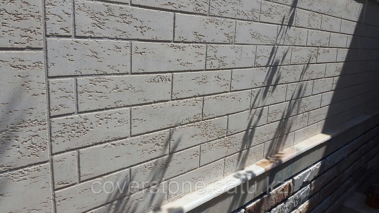 Фасад - имитация камня (Жидкий травертин) в г. Экибастуз - фото 3 - id-p103145794