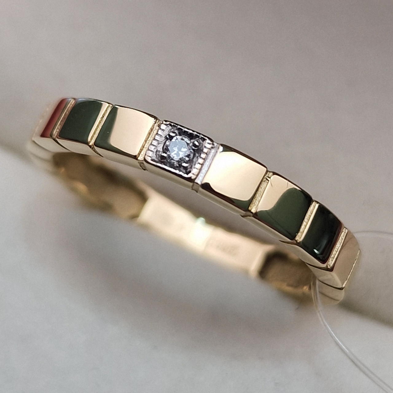 Золотое кольцо с бриллиантами 0.022Сt VS2/H, VG - Cut