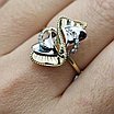 Золотое кольцо с бриллиантами 0.105Сt VS1/G, 18р. VG - Cut, фото 6