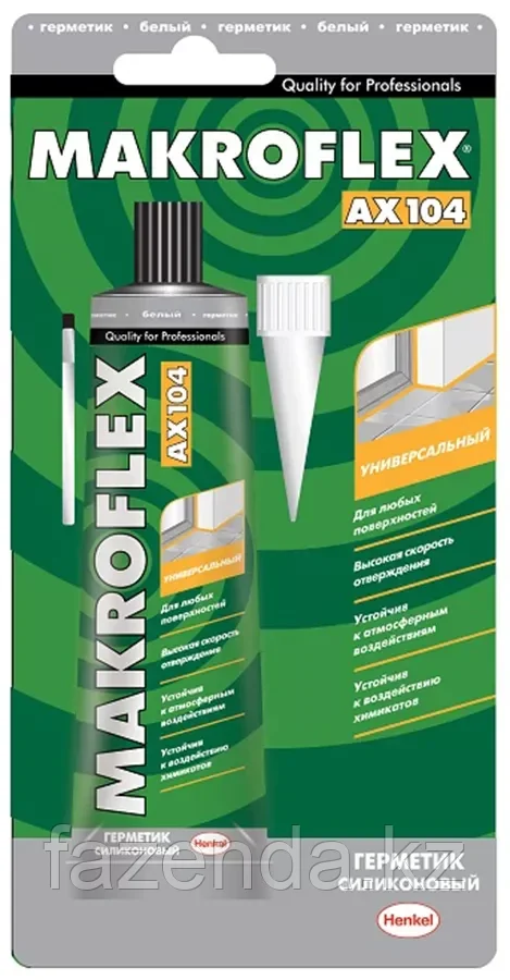 Герметик Makroflex AX104 силиконовый белый 85мл - фото 1 - id-p103154828