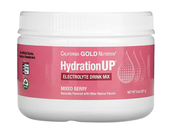 California Gold Nutrition, HydrationUP, смесь для приготовления электролитов, ягодная смесь, 227 г (8 унций)