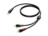 PROCAB mini Jack кабелі 3.5мм-ден 2RCA 10 метрге дейін CLA711/10