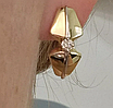 Золотой набор с бриллиантами (кольцо  0.1Сt S1/H VG - Cut , серьги 0.22Ct S1-SI2/K, VG-Cut ), фото 4