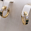 Золотой набор с бриллиантами (кольцо  0.022Сt VS2/H, VG - Cut , серьги 0.048Ct VS2/H, VG-Cut ), фото 5